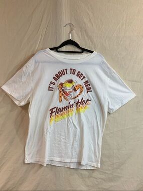 Cheetos Flamin' Hot White Graphic Tee - It's About to Get Real